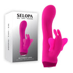 Selopa BUTTERFLY LOVE - Pink 13.8 cm USB Rechargeable Butterfly Vibrator - Hush Store Sydney 