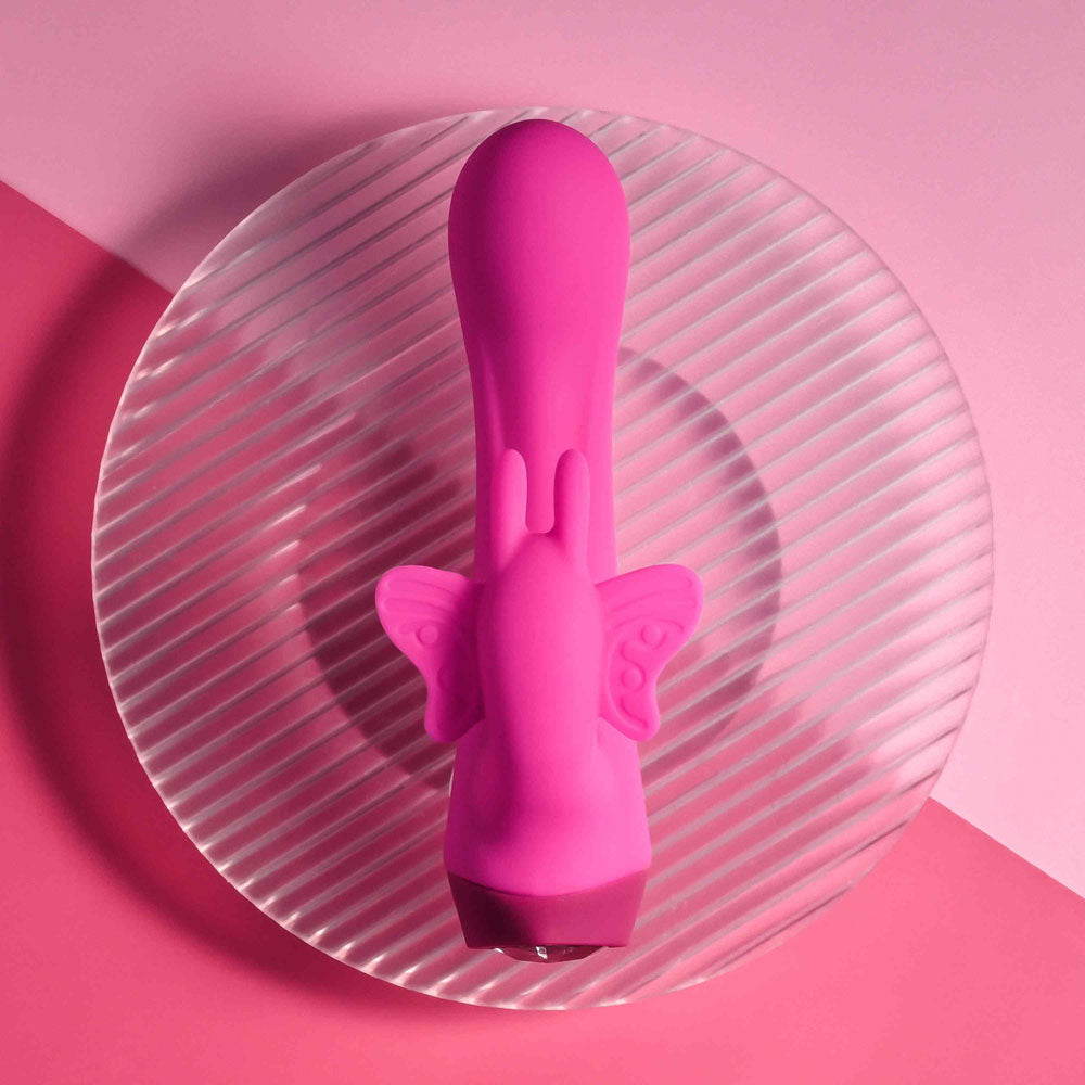 Selopa BUTTERFLY LOVE - Pink 13.8 cm USB Rechargeable Butterfly Vibrator - Hush Store Sydney 