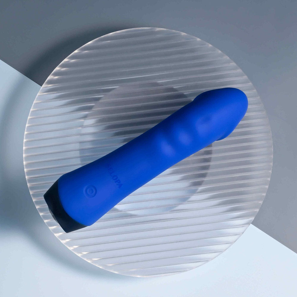 Selopa BLUE BANGER - Blue 13.6 cm USB Rechargeable Vibrator - Hush Store Sydney 