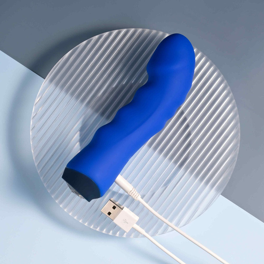 Selopa BLUE BANGER - Blue 13.6 cm USB Rechargeable Vibrator - Hush Store Sydney 