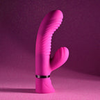Selopa NEXT WAVE - Pink 16.4 cm USB Rechargeable Dual Vibrator - Hush Store Sydney 