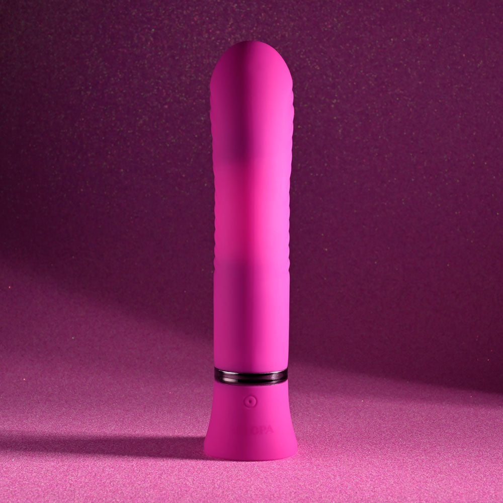 Selopa NEXT WAVE - Pink 16.4 cm USB Rechargeable Dual Vibrator - Hush Store Sydney 