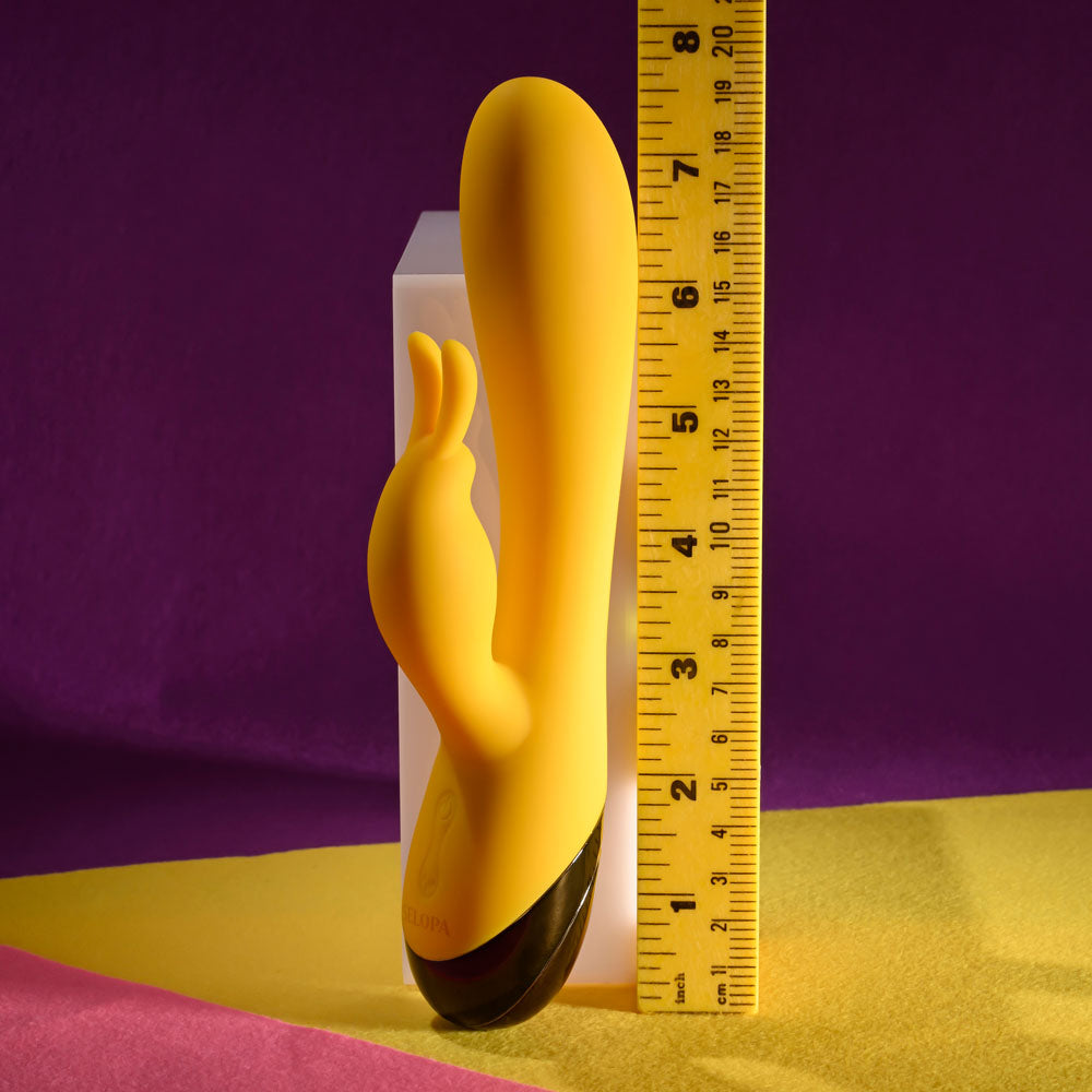Selopa BUZZZ BUNNY - Yellow 19.7 cm USB Rechargeable Rabbit Vibrator
