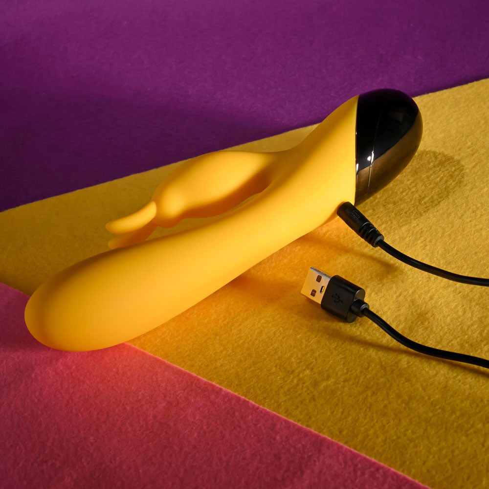 Selopa BUZZZ BUNNY - Yellow 19.7 cm USB Rechargeable Rabbit Vibrator
