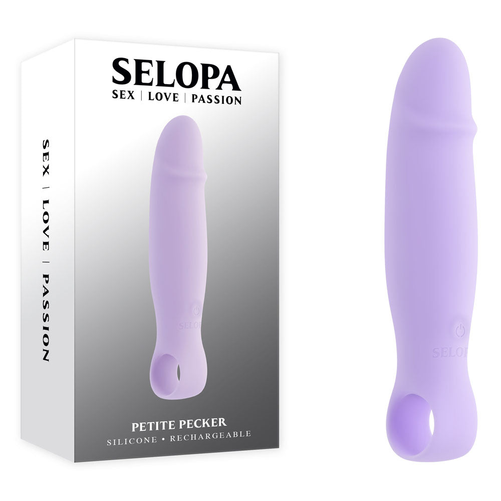 Selopa PETITE PECKER - Purple 11.7 cm USB Rechargeable Mini Vibrator - Hush Store Sydney 