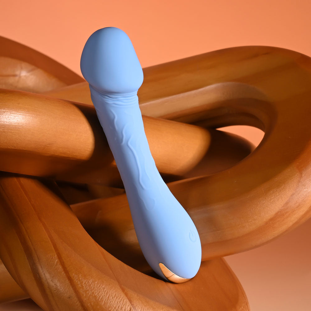 Selopa DAINTY DICK - Baby Blue 11.9 cm USB Rechargeable Mini Vibrator - Hush Store Sydney 