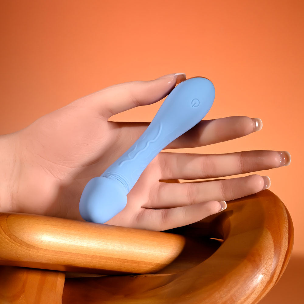 Selopa DAINTY DICK - Baby Blue 11.9 cm USB Rechargeable Mini Vibrator - Hush Store Sydney 