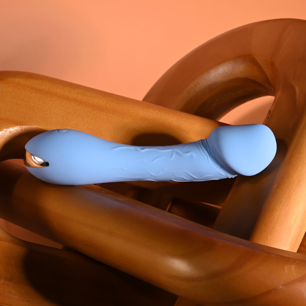 Selopa DAINTY DICK - Baby Blue 11.9 cm USB Rechargeable Mini Vibrator - Hush Store Sydney 