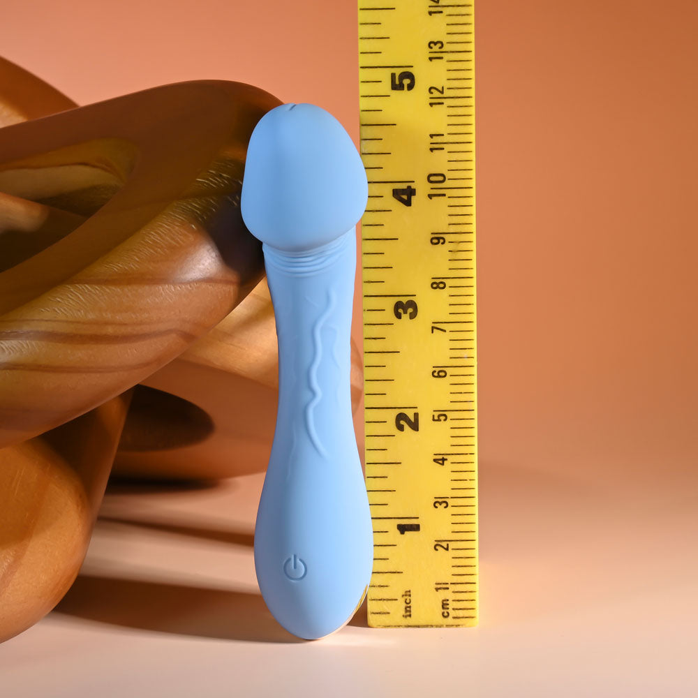 Selopa DAINTY DICK - Baby Blue 11.9 cm USB Rechargeable Mini Vibrator - Hush Store Sydney 
