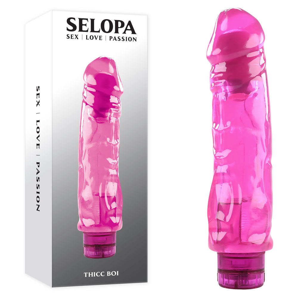 Selopa THICC BOI - Pink 22.9 cm Vibrator - Hush Store Sydney 