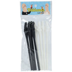 S-LINE The Dickheads - Couples Straws Black/White - Black/White Novelty Straws - 8 Pack - Hush Store Sydney 