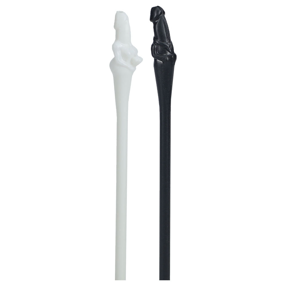 S-LINE The Dickheads - Couples Straws Black/White - Black/White Novelty Straws - 8 Pack - Hush Store Sydney 