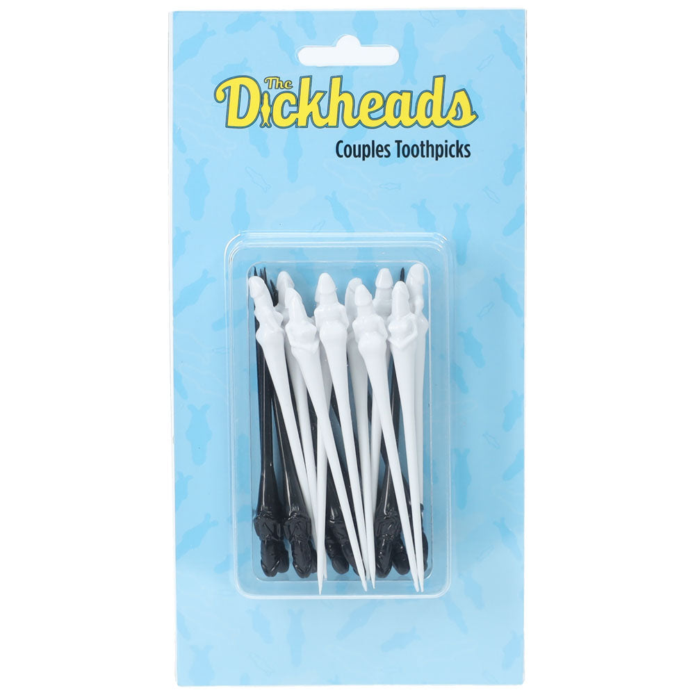 S-LINE The Dickheads - Couples Toothpicks - Black/White Novelty Toothpicks - 20 Pack - Hush Store Sydney 