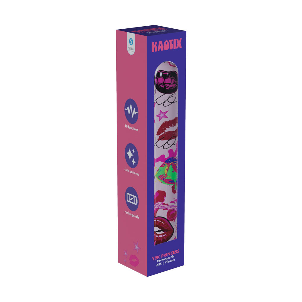 S-LINE Kaotix Y2K Princess - Powder Pink 17.8 cm USB Rechargeable Vibrator - Hush Store Sydney 