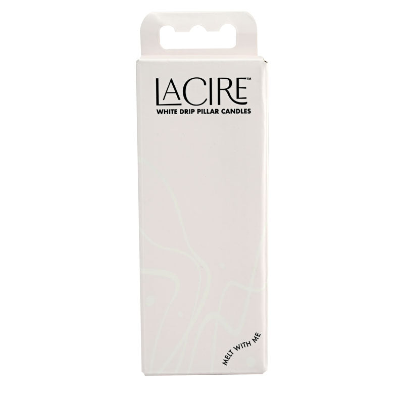LaCire Drip Pillar Candles - White - White Drip Candles - Set of 3 - Hush Store Sydney 