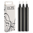 LaCire Drip Pillar Candles - Black - Black Drip Candles - Set of 3 - Hush Store Sydney 