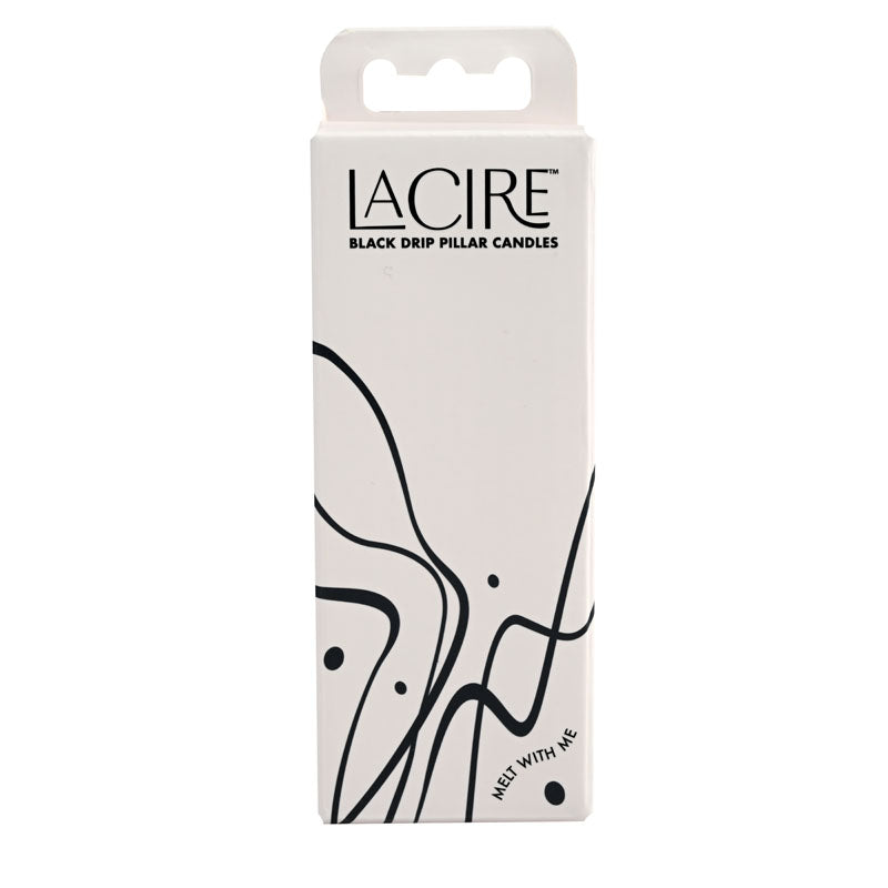 LaCire Drip Pillar Candles - Black - Black Drip Candles - Set of 3 - Hush Store Sydney 