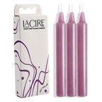 LaCire Drip Pillar Candles - Violet - Violet Drip Candles - Set of 3 - Hush Store Sydney 