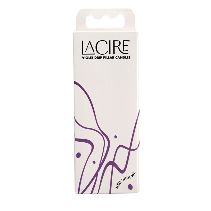 LaCire Drip Pillar Candles - Violet - Violet Drip Candles - Set of 3 - Hush Store Sydney 