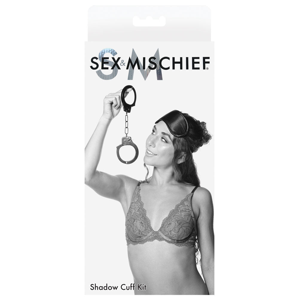 Sex & Mischief Shadow Cuff Kit - Black - 2 Piece Set - Hush Store Sydney 