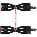 Sex & Mischief Brat Handcuffs - Black/Rose Gold Restraints - Hush Store Sydney 