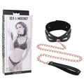 Sex & Mischief Brat Collar & Leash - Rose Gold/Black Restraint - Hush Store Sydney 