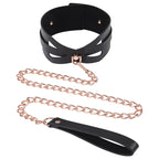 Sex & Mischief Brat Collar & Leash - Rose Gold/Black Restraint - Hush Store Sydney 