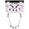 Sex & Mischief Brat Charmed Nipple Clamps - Rose Gold Nipple Clamps with 45 cm Chain - Hush Store Sydney 
