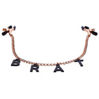 Sex & Mischief Brat Charmed Nipple Clamps - Rose Gold Nipple Clamps with 45 cm Chain - Hush Store Sydney 