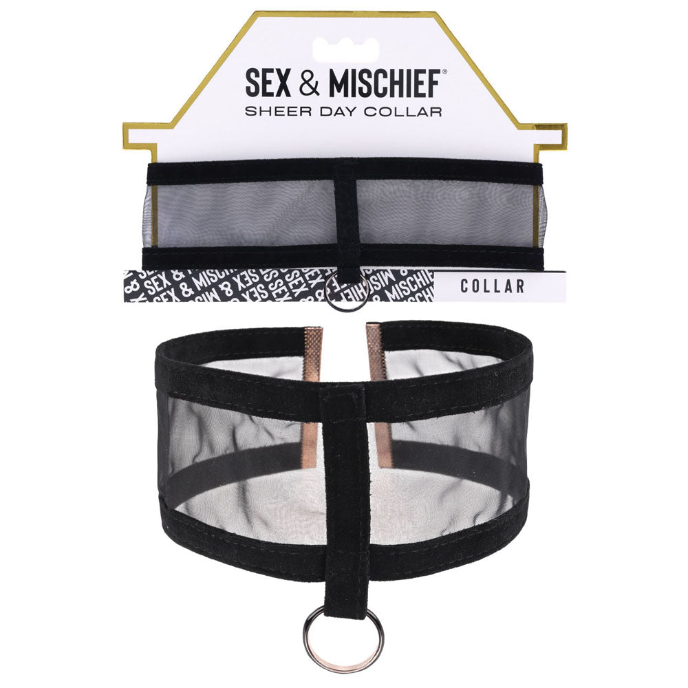 Sex & Mischief Sheer Day Collar - Black Collar - Hush Store Sydney 