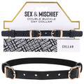 Sex & Mischief Double Buckle Day Collar - Black Collar - Hush Store Sydney 
