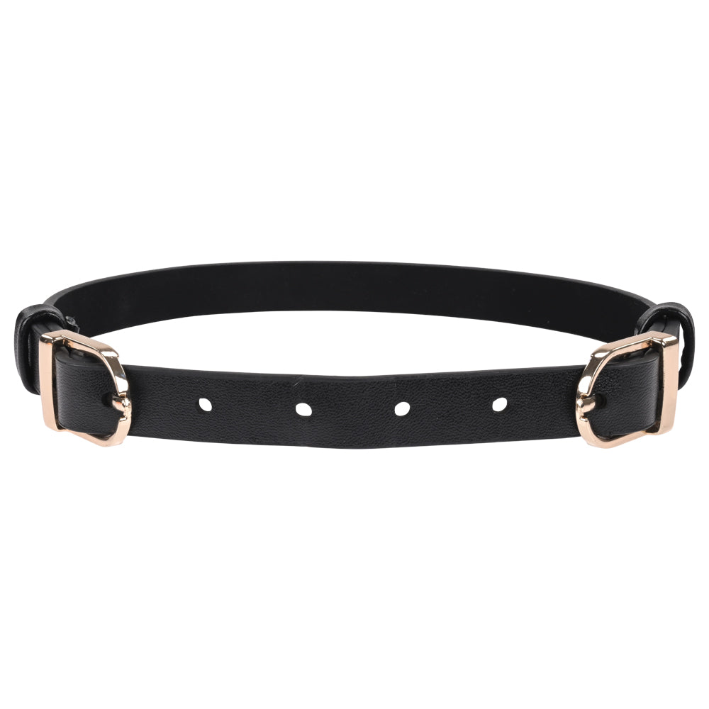 Sex & Mischief Double Buckle Day Collar - Black Collar - Hush Store Sydney 