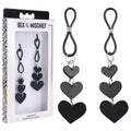 Sex & Mischief Heart Nipple Ties - Black Nipple Restraints - Set of 2 - Hush Store Sydney 