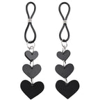 Sex & Mischief Heart Nipple Ties - Black Nipple Restraints - Set of 2 - Hush Store Sydney 