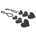 Sex & Mischief Heart Nipple Ties - Black Nipple Restraints - Set of 2 - Hush Store Sydney 