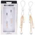 Sex & Mischief Pearl Nipple Ties - Gold/Pearl Nipple Restraints - Set of 2 - Hush Store Sydney 