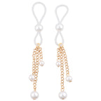 Sex & Mischief Pearl Nipple Ties - Gold/Pearl Nipple Restraints - Set of 2 - Hush Store Sydney 