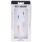 Sex & Mischief Pearl Nipple Ties - Gold/Pearl Nipple Restraints - Set of 2 - Hush Store Sydney 