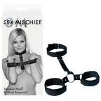 Sex & Mischief Shadow Neck and Wrist Restraint - Black Restraints - Hush Store Sydney 