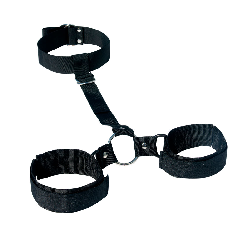 Sex & Mischief Shadow Neck and Wrist Restraint - Black Restraints - Hush Store Sydney 