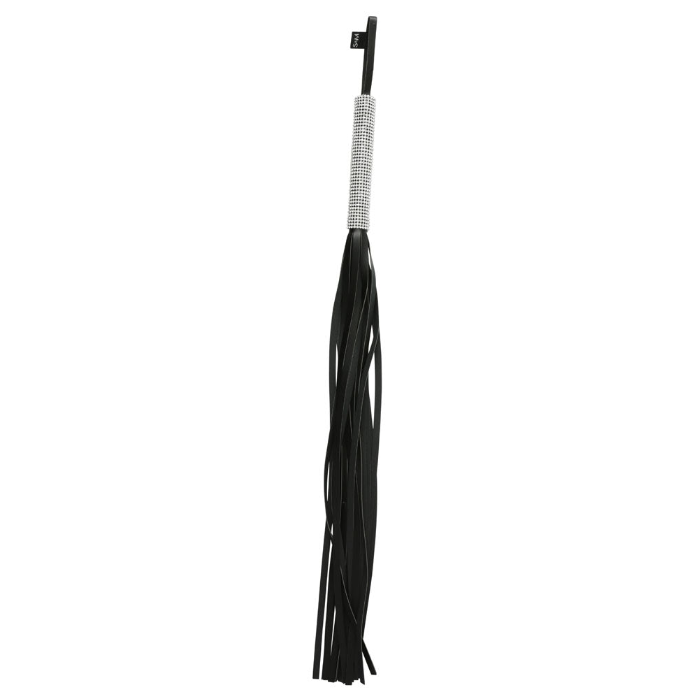 Sex & Mischief Sparkle Flogger - Black/Sparkle 78 cm Flogger Whip - Hush Store Sydney 