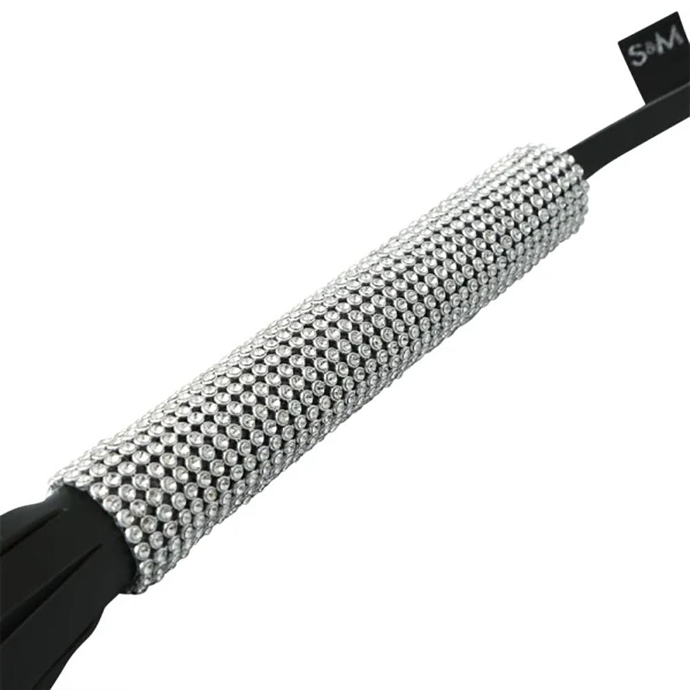 Sex & Mischief Sparkle Flogger - Black/Sparkle 78 cm Flogger Whip - Hush Store Sydney 