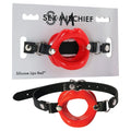 Sex & Mischief Silicone Lips Mouth Gag - Red - Red Mouth Restraint - Hush Store Sydney 