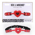 Sex & Mischief Amor Ball Gag - Red/Black Mouth Restraint - Hush Store Sydney 