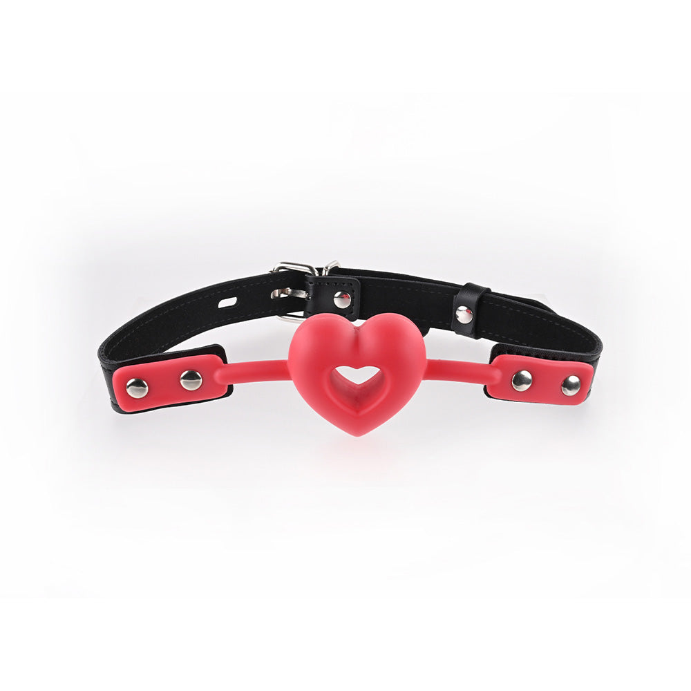 Sex & Mischief Amor Ball Gag - Red/Black Mouth Restraint - Hush Store Sydney 