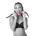 Sex & Mischief Amor Ball Gag - Red/Black Mouth Restraint - Hush Store Sydney 