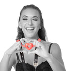 Sex & Mischief Amor Ball Gag - Red/Black Mouth Restraint - Hush Store Sydney 