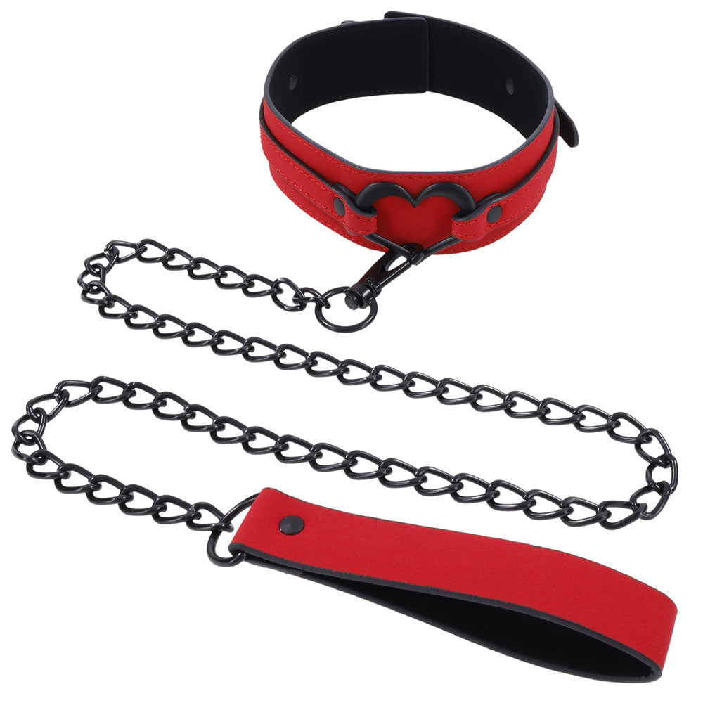 Sex & Mischief Amor Collar and Leash - Red Restraint - Hush Store Sydney 