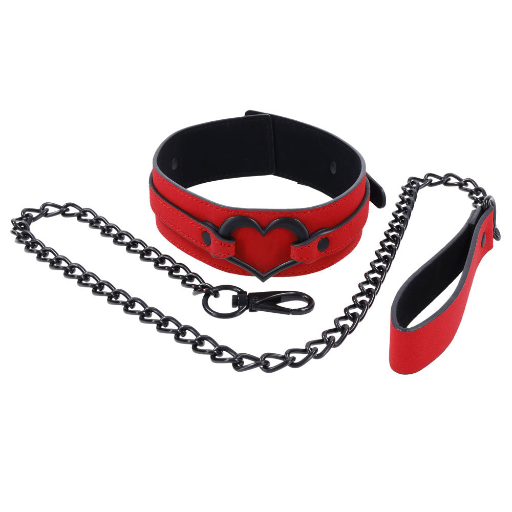 Sex & Mischief Amor Collar and Leash - Red Restraint - Hush Store Sydney 