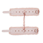Sex & Mischief Peaches n CreaMe Fur Handcuffs - Peach Restraints - Hush Store Sydney 